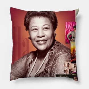 Ella Fitzgerald Collage Portrait Pillow