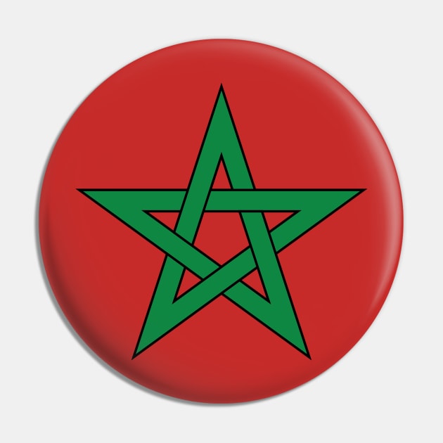 Morocco - Moroccan Flag Pin by enigmaart