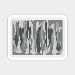 Grey Tone Abstract Camouflage Magnet