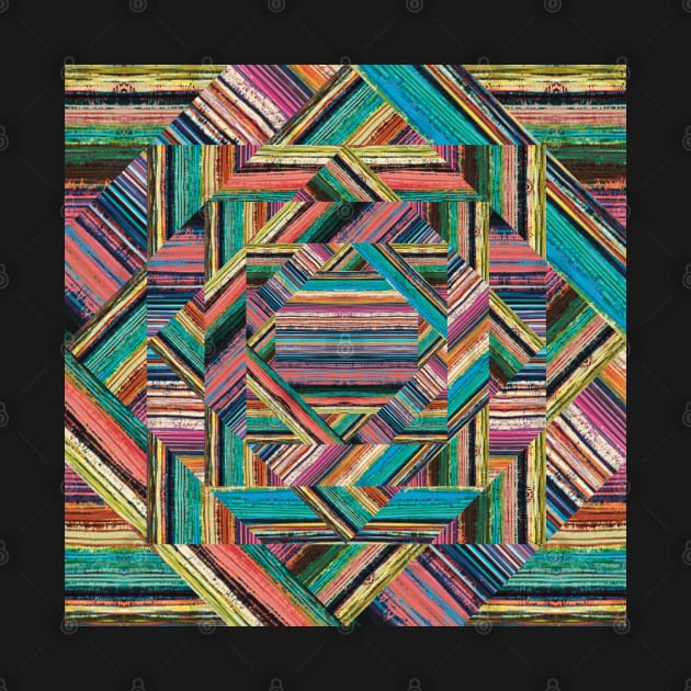 Striped Aztec Patchwork | Digital Pattern by cherdoodles