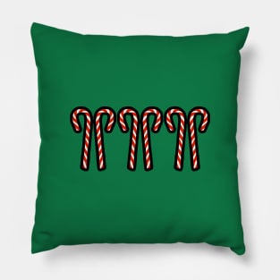 Two Candy Canes Christmas Trio Pillow