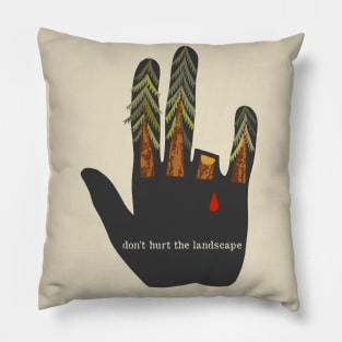 Don't Hurt The Landscape Translated - Soviet Propaganda, Environmentalism, Climate Change Pillow