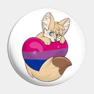 Bi Flag-Heart Fennec Fox Pin