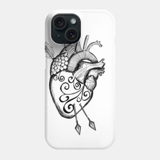 You Got Me / Anatomical Heart / Cupid’s Arrows / Valentine’s Day / Heart Drawing / Heart  Doodle Phone Case