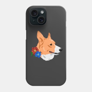 Corgi Floral Portrait Phone Case