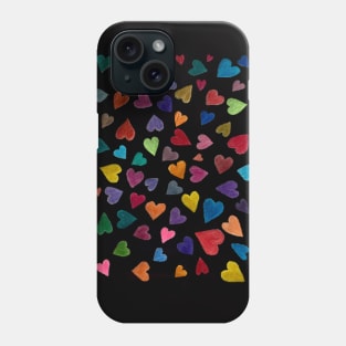 Scattered Hearts in the Dark Phone Case