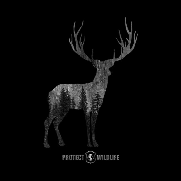 Protect Wildlife - Nature - Deer Silhouette by JTYDesigns