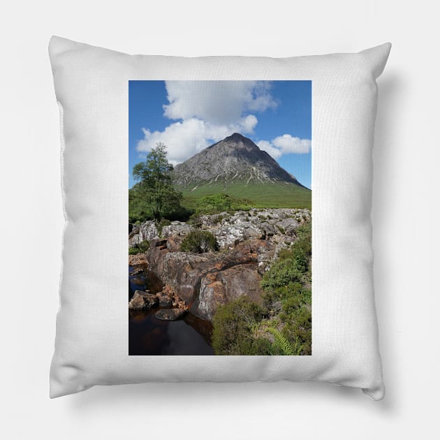 Buachaille Etive Mor 137, the Highlands , Scotland Pillow by goldyart