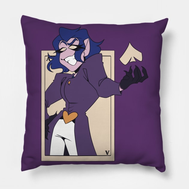 Ace of Spades Pillow by BonetrixARTS