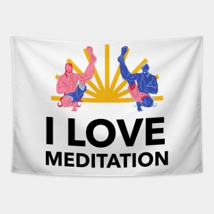 I Love Meditation Tapestry