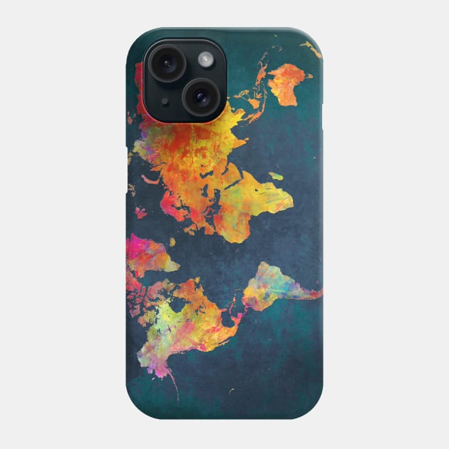 world map 2045 #map #worldmap Phone Case by JBJart