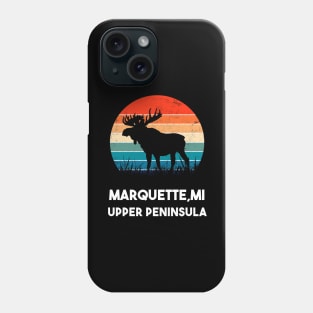 Marquette MI Upper Peninsula Moose Sunset Phone Case