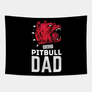 Certified Pitbull Dad Tapestry