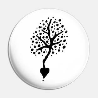 Spring Tree Doodle Art Pin