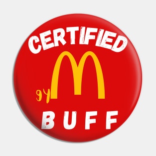 Certified Gym Buff Funny Workout  Pun Pin