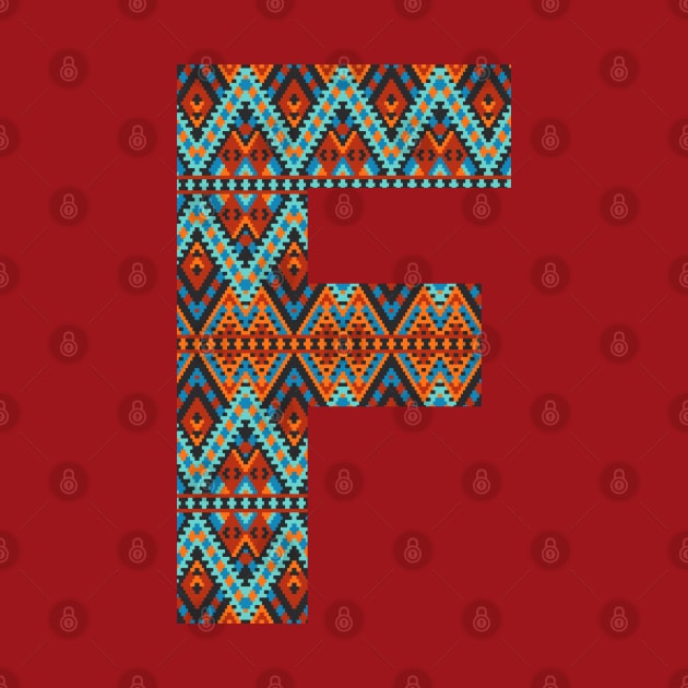 Letter F- boho design by RinaMosaics