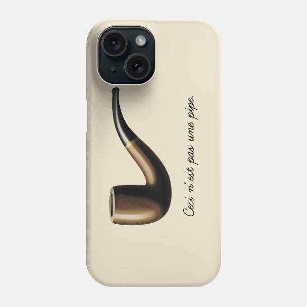 Ceci N'est Pas Une Pipe Phone Case by SteelWoolBunny