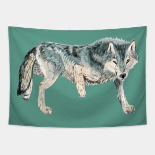 Totem Polar wolf ( albus ) Siberian Tapestry