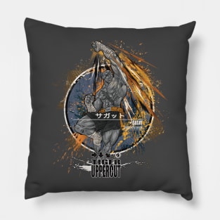 SAGAT: TIGER UPPERCUT - BLACK/YELLOW Pillow