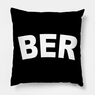 BER Bold White Pillow