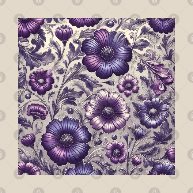 Purple Flowers by Jenni Arts