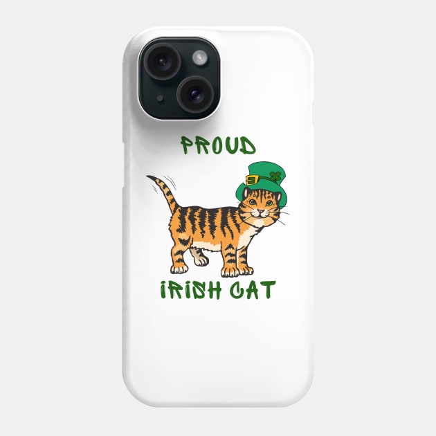 Proud irish cat Phone Case by IOANNISSKEVAS