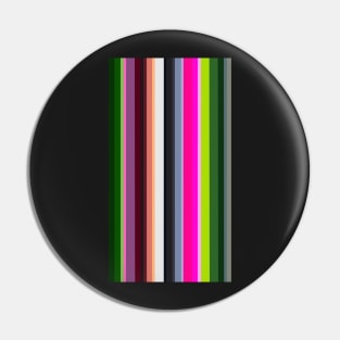 Pink Green Stripes Pin