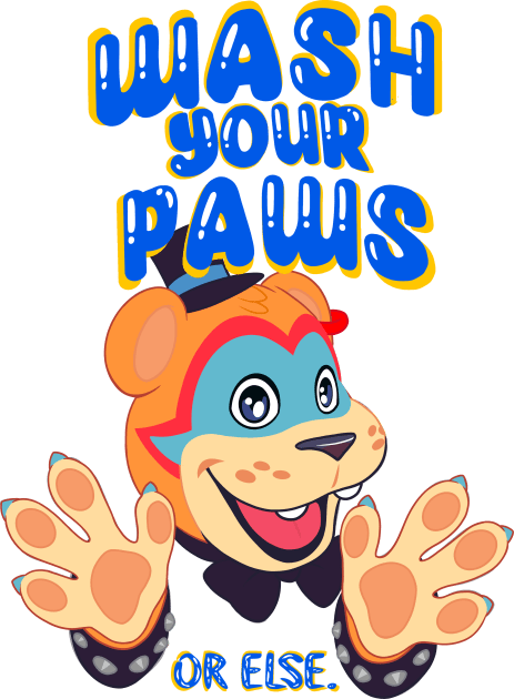 Wash Your Paws Kids T-Shirt by possumtees