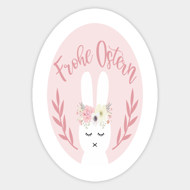 Suss Osterhase Frohe Ostern Lustig Hase Bunny Osterfest S Osterhase Frohe Ostern Lustig Sticker Teepublic