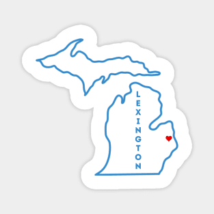 Lexington MI Love (Blue) Magnet