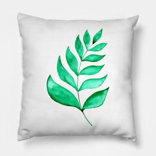 Simple branch - green Pillow