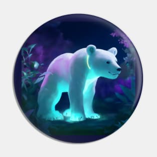 Beautiful Neon polar bear Pin