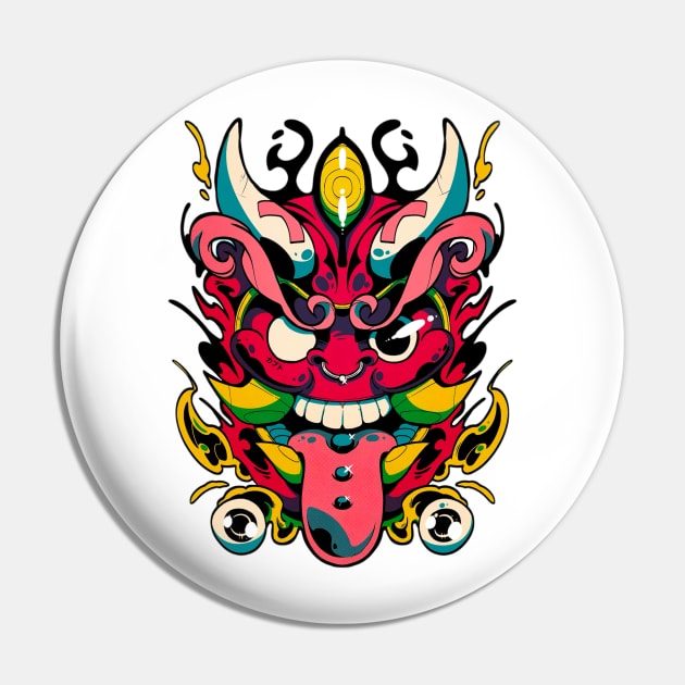 japanese demon mask Pin by TOSSS LAB ILLUSTRATION