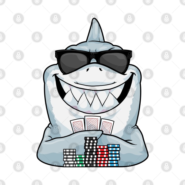 Shark Poker Poker chips Sunglasses by Markus Schnabel