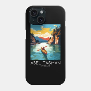 A Pop Art Travel Print of Abel Tasman National Park - New Zealand Phone Case