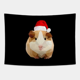 Christmas Santa Hat Hamster Guinea Pig Shirt Tapestry