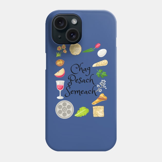 Chag Pesach Semeach Phone Case by Culam Life