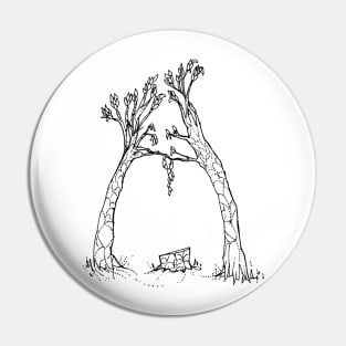 Mourning Trees Pin