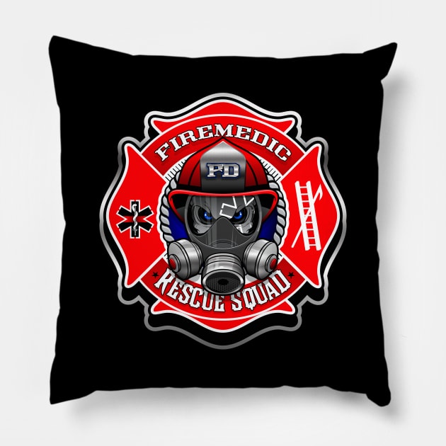 FIREMEDIC Pillow by razrgrfx