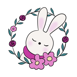 Cute Floral Bunny T-Shirt