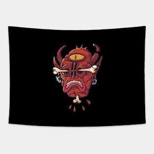 Devil's head. Tapestry