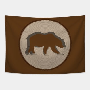 Wood Bear Tapestry