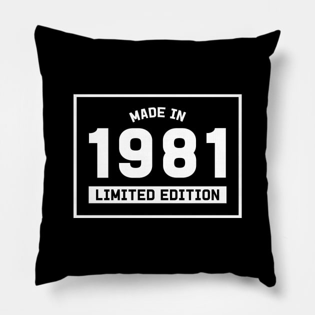 40th Birthday Gift - Made in 1981 Limited Edition Pillow by Elsie Bee Designs