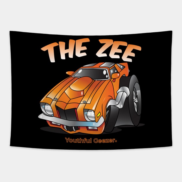 The Zee Cartoon Car Toon Tapestry by YouthfulGeezer