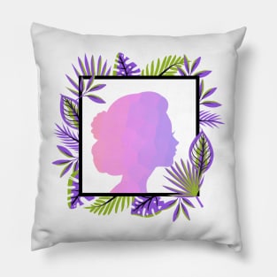 PRETTY Woman Purple Portrait Pillow