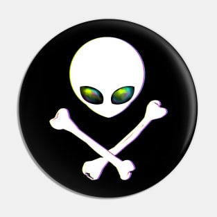 Alien Crossbones Pin