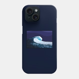 Stained glass mosaic ocean sea wave Phone Case