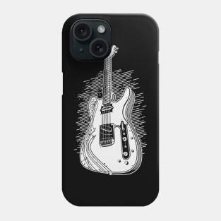 Retro Guitar Gift Guitarist Rock Concert Festival Guitar Phone Case
