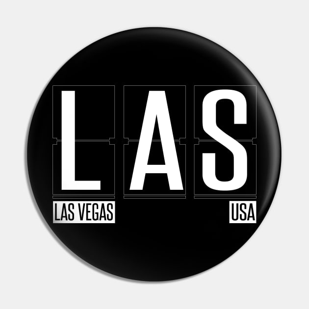 LAS - Las Vegas Airport Code Souvenir or Gift Shirt Pin by HopeandHobby