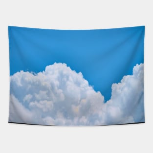 White Clouds Blue Sky Tapestry